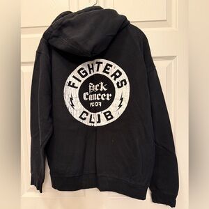 Fight Cancer! Black Hoodie with Graphic Print
